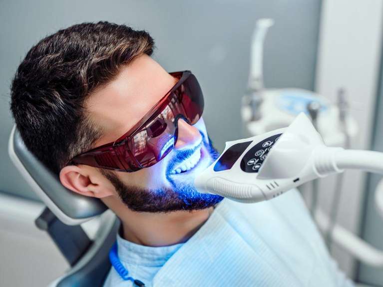 An image of a man getting a Zoom! Whitening in Wahroonga